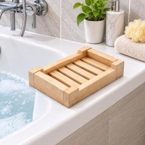 Sriols SoapNest Bathroom Soap Dish with Drainage Design – Countertop Soap Holder for Bathroom & Kitchen Sink