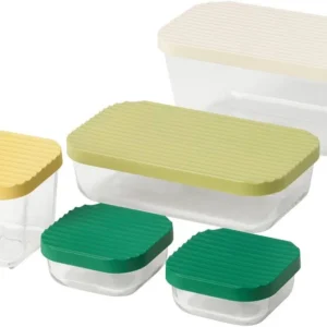 Sriols StackPro Kitchen Storage Containers – Set of 5 | Airtight-Style Food & Dry Grocery Organizer Boxes
